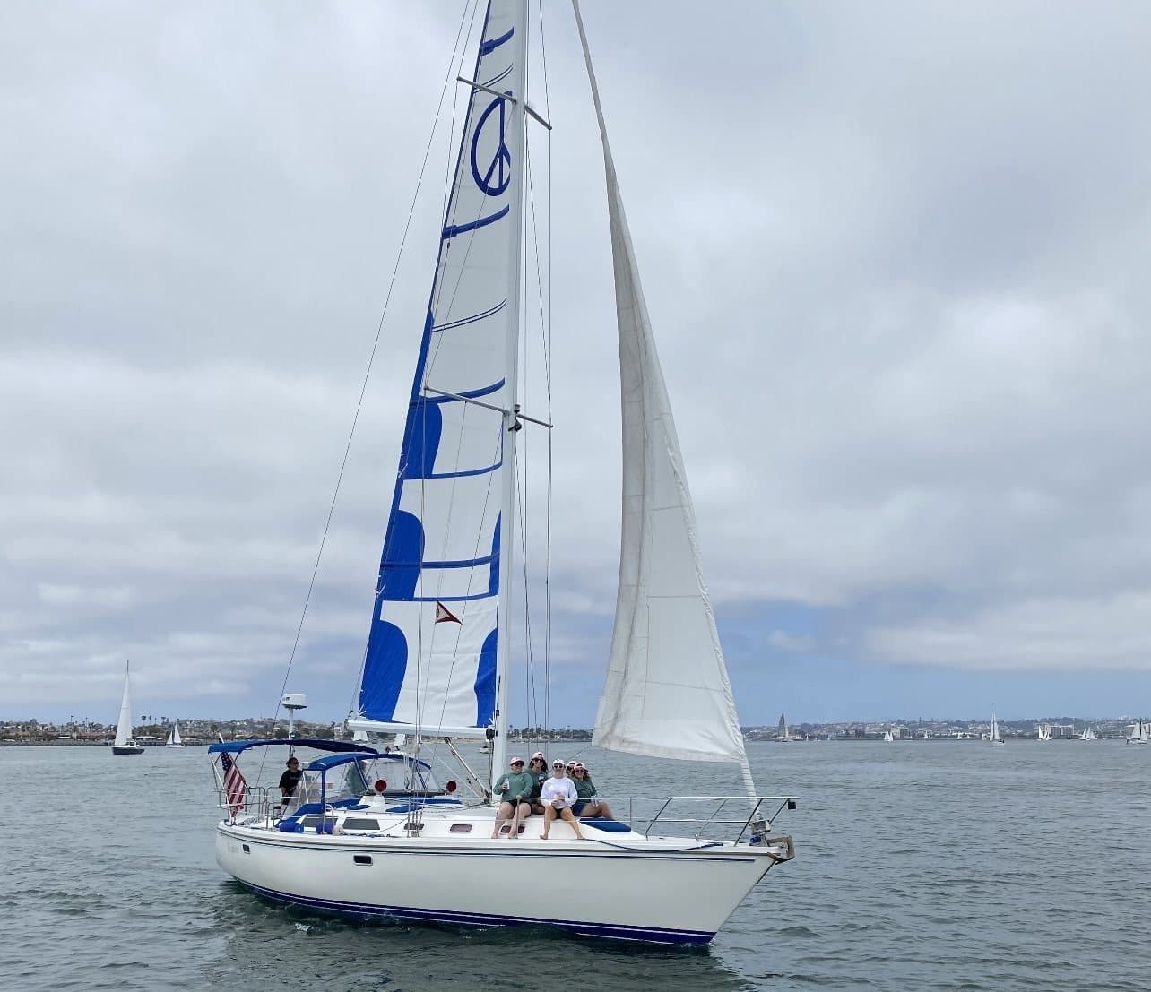 The Mojave under full sail on San Diego Bay, ready for a new season