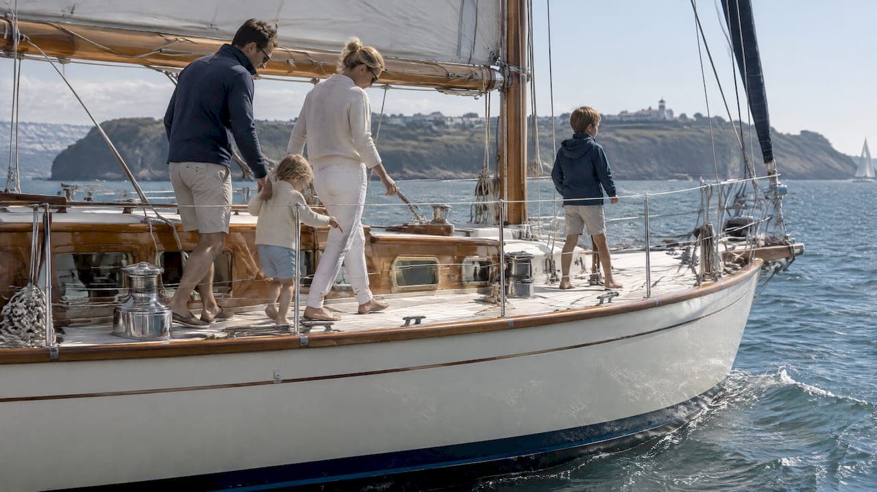 Family sailing aboard Mojave on San Diego Bay
